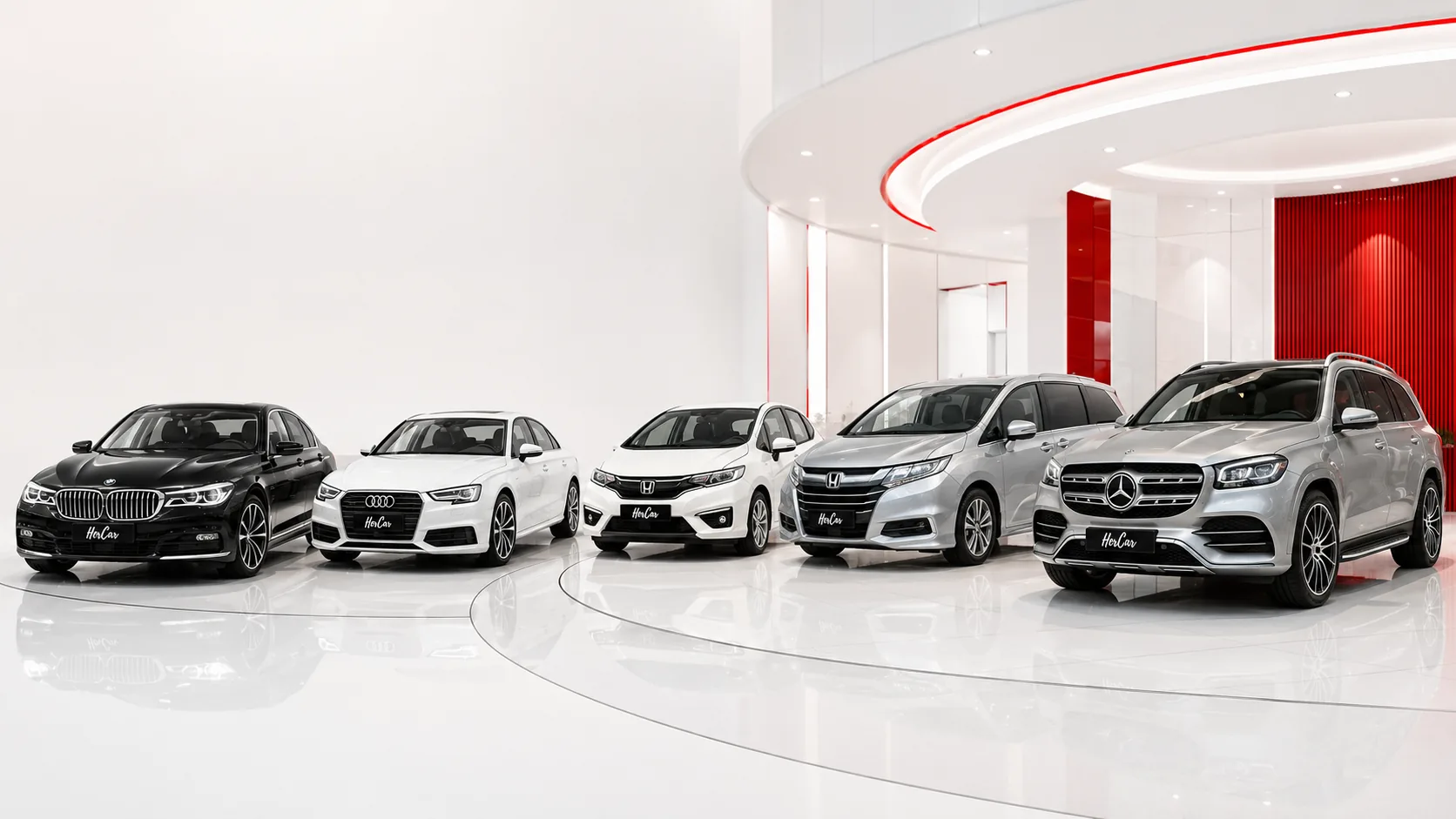A range of cars available through HerCar