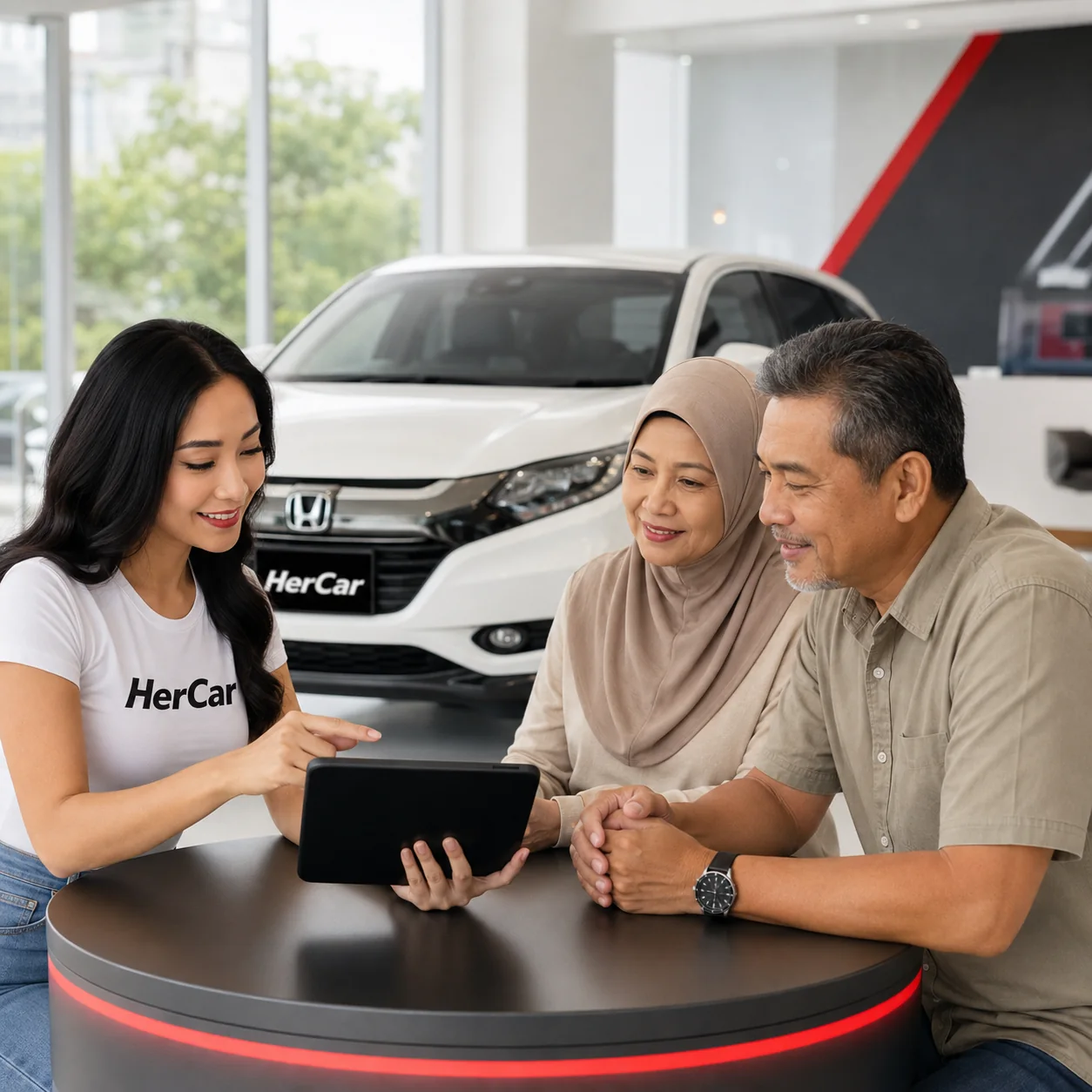 HerCar discussing a direct vehicle offer with car owners